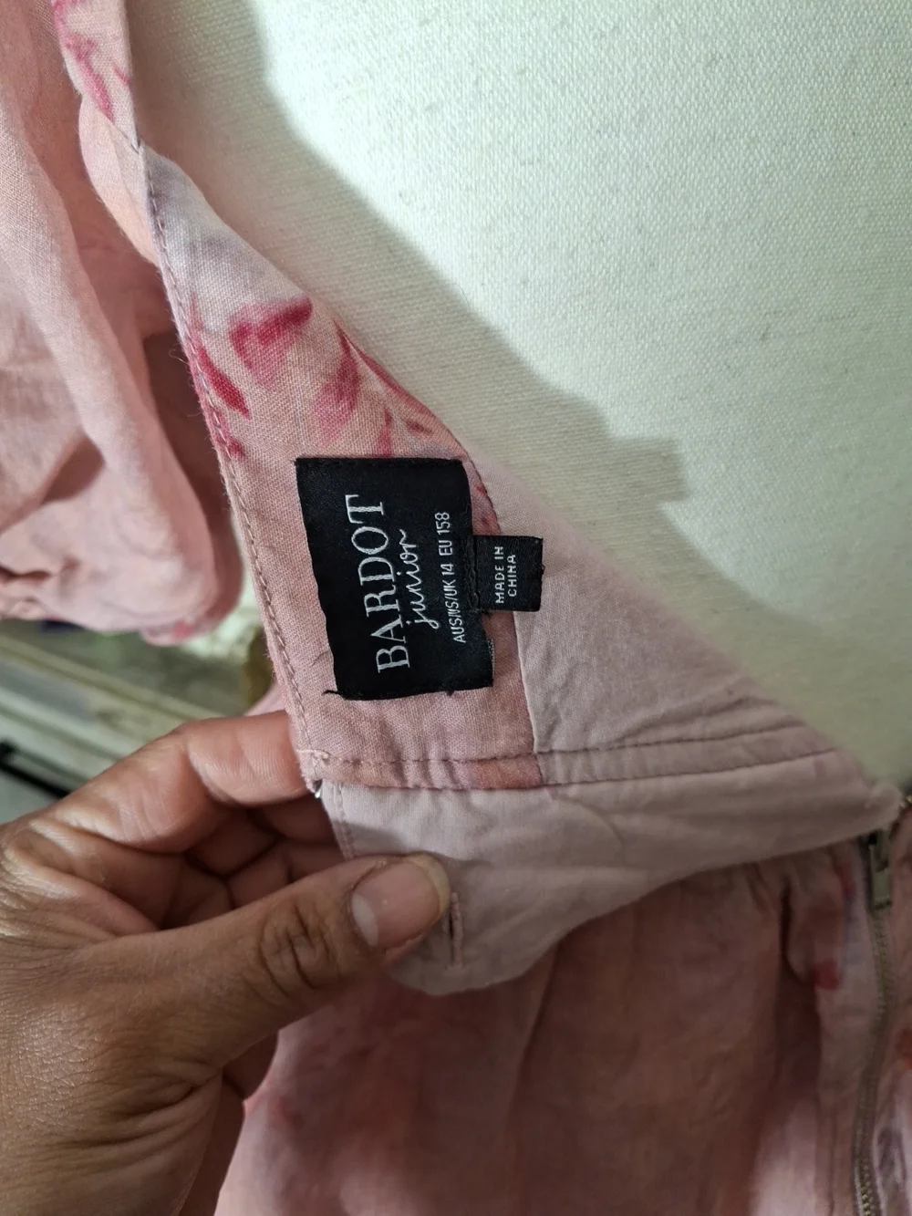 Bardot Blush-Pink Puff Sleeve Square Neck Mini Dress - Picture 8 of 11